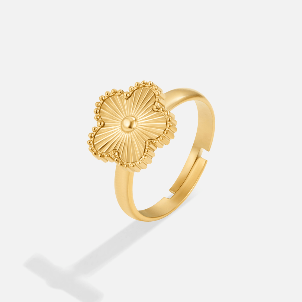 Gouden Klaver Ring