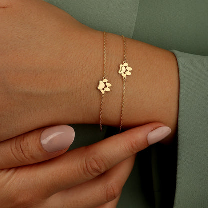 Halsketting/Armband met Naam en Pootafdruk