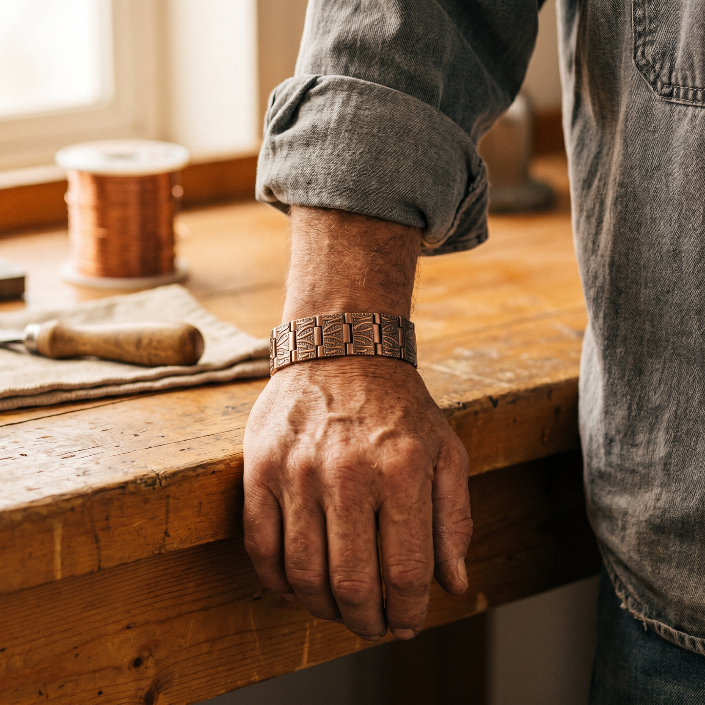 Grit Koperen Herenarmband