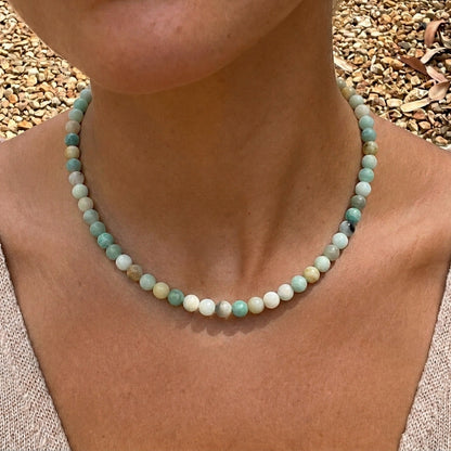 Amazoniet Steen Kralen Ketting