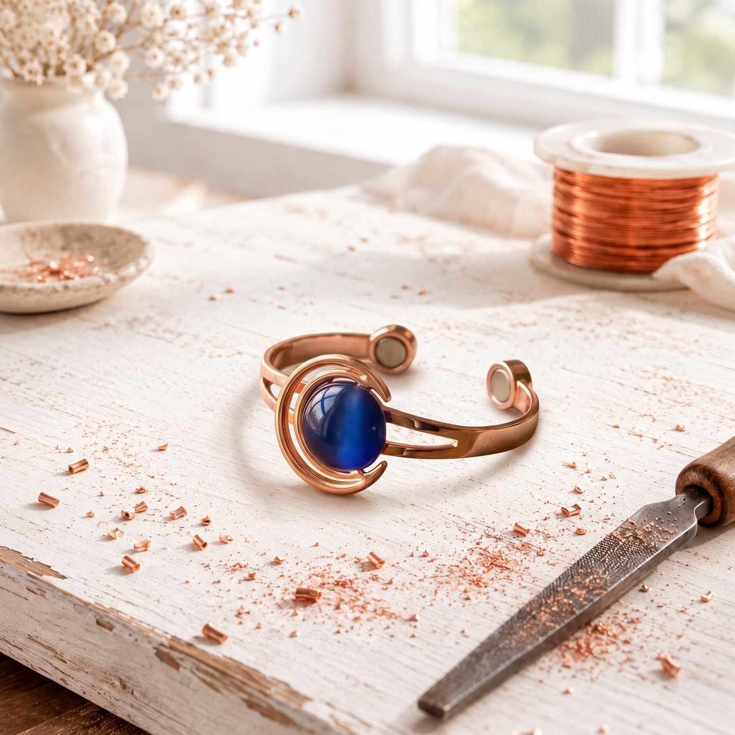 Koperarmband in Halvemaan
