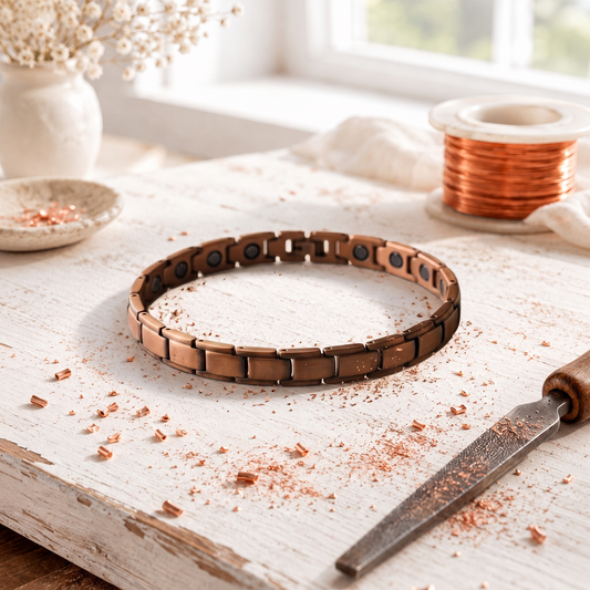 Cobble Koperen Enkelband