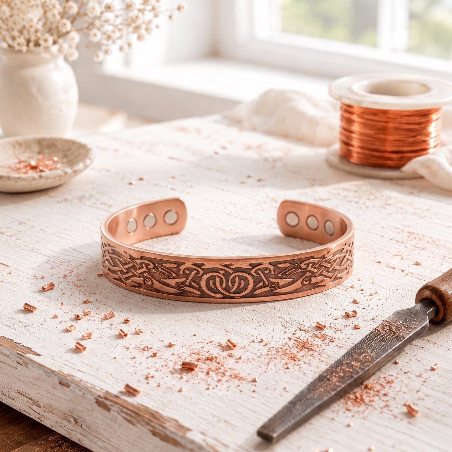Knoopwerk Koper Armband