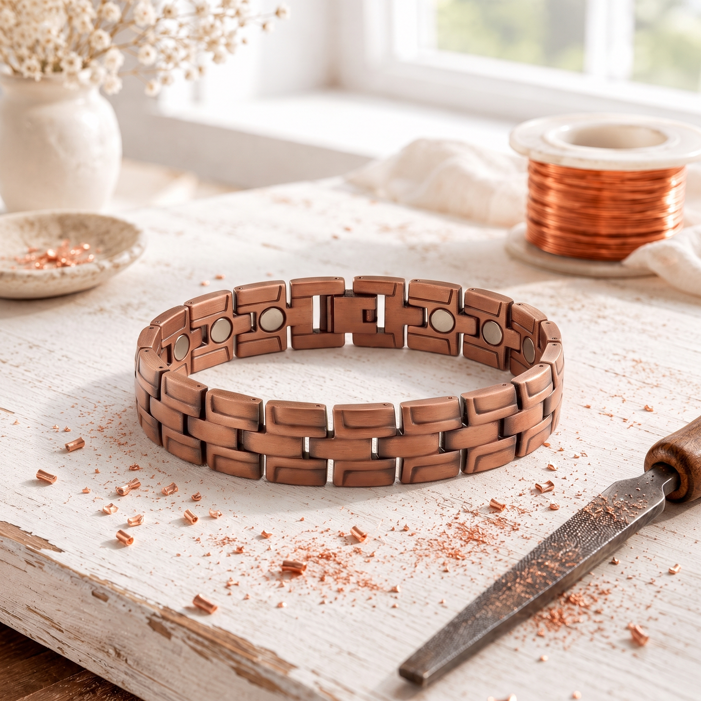 Speerpunt Heren Koper Armband