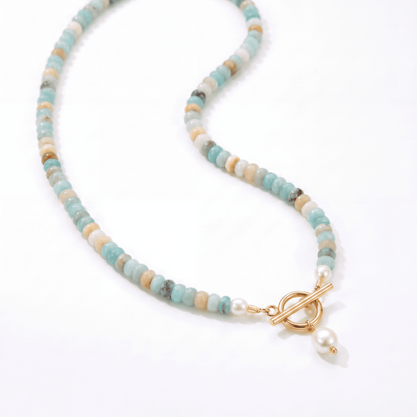 Turquoise Kralen Parel Halsketting