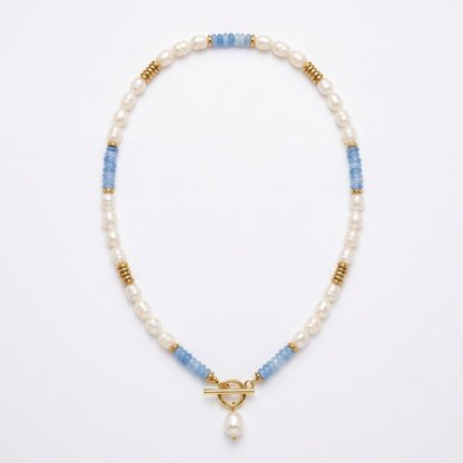 Kustparel Aquamarijn Ketting