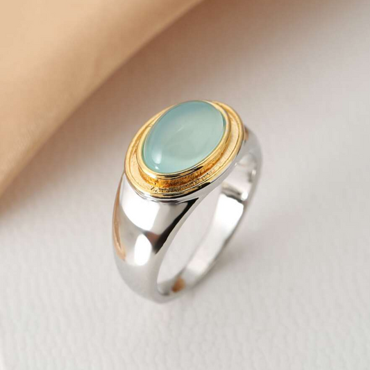 Gabi – Vintage Groene Maansteen Ring