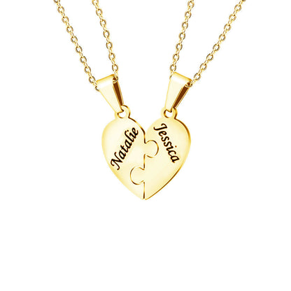 Gepersonaliseerde Hartvormige Puzzelketting