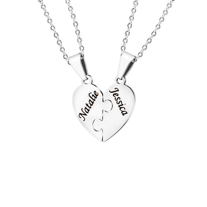 Gepersonaliseerde Hartvormige Puzzelketting