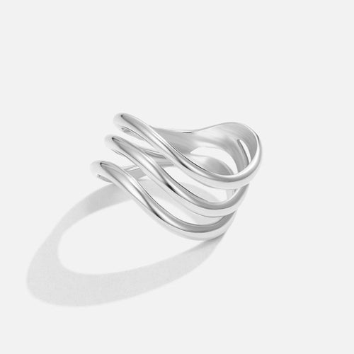 Kiya – Gelaagde zilveren ring