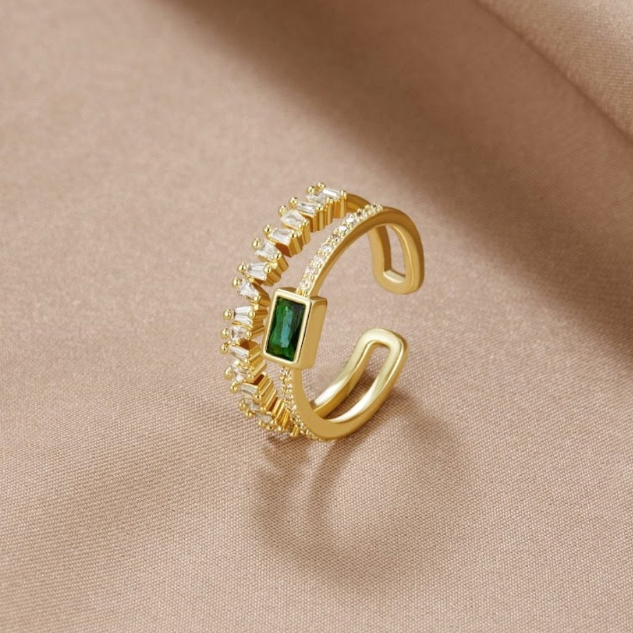 Bliss – Gelaagde Kristallen Ring
