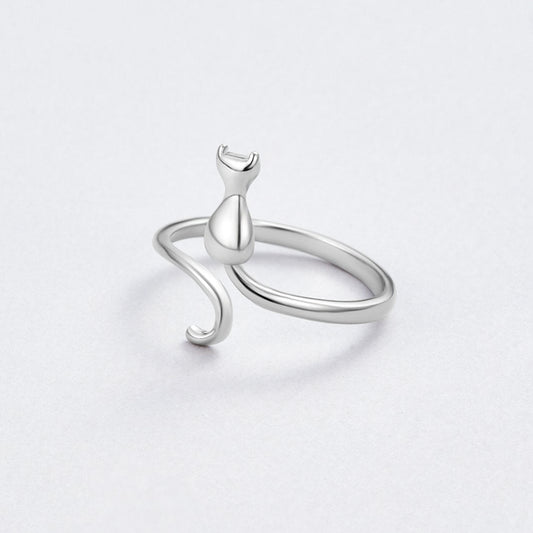 Nachtkat – Zilveren Ring