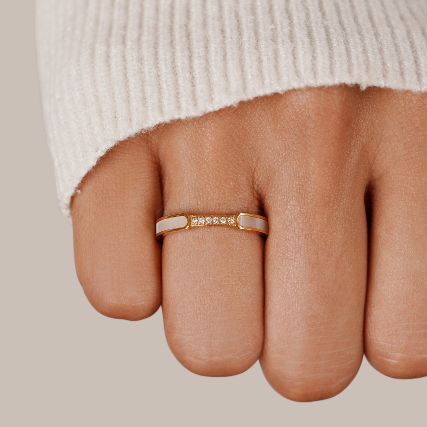 Unity – Parel & Kristal Ring