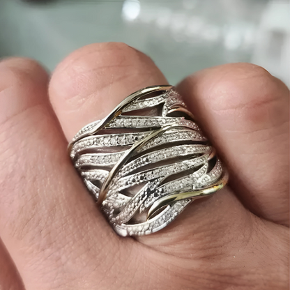 Elegante Meerlaagse Gedraaide Ring