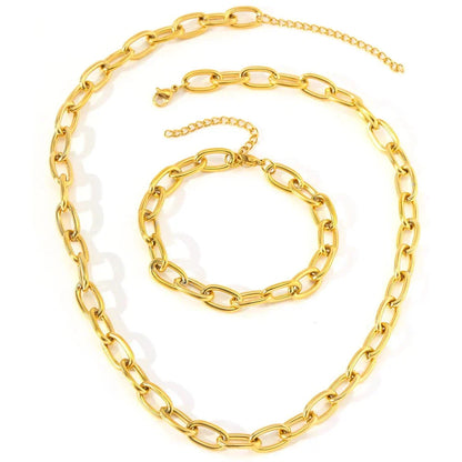 Set van Ketting en Armband met Eenvoudige Clip