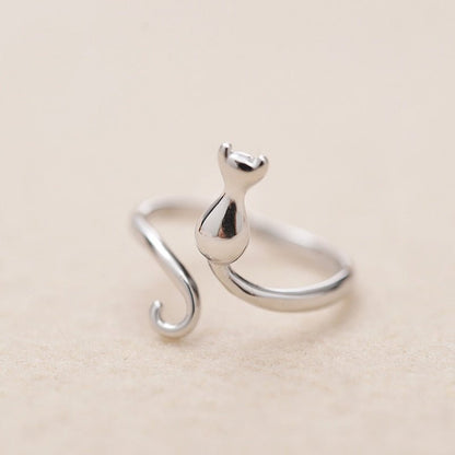 Mooie kattenring van roestvrij staal