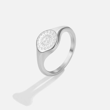 Zomerzonnewende zilveren ring