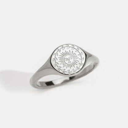 Zomerzonnewende zilveren ring